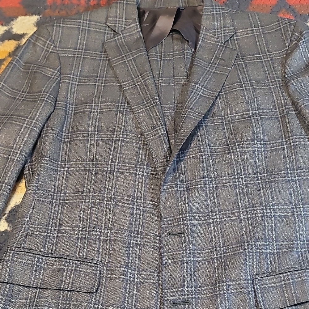 Brooks Brothers BLUE Sport Coat with Glen Check Pattern